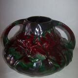 Art Nouveau vase has decoration of beetles
