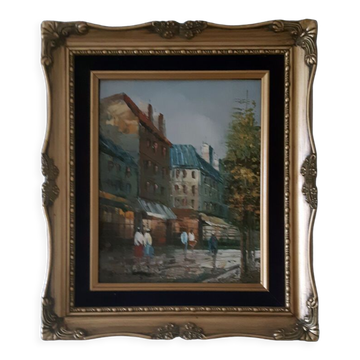 Tableau of a Parisian scene after Henri Rogers.