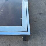 1970s smoked glass chrome coffee table