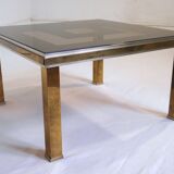 Low table in brass and glass 1970s