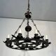 Wrought Iron Chandelier, 12 Lights, Gothic Style, French Work, circa 1