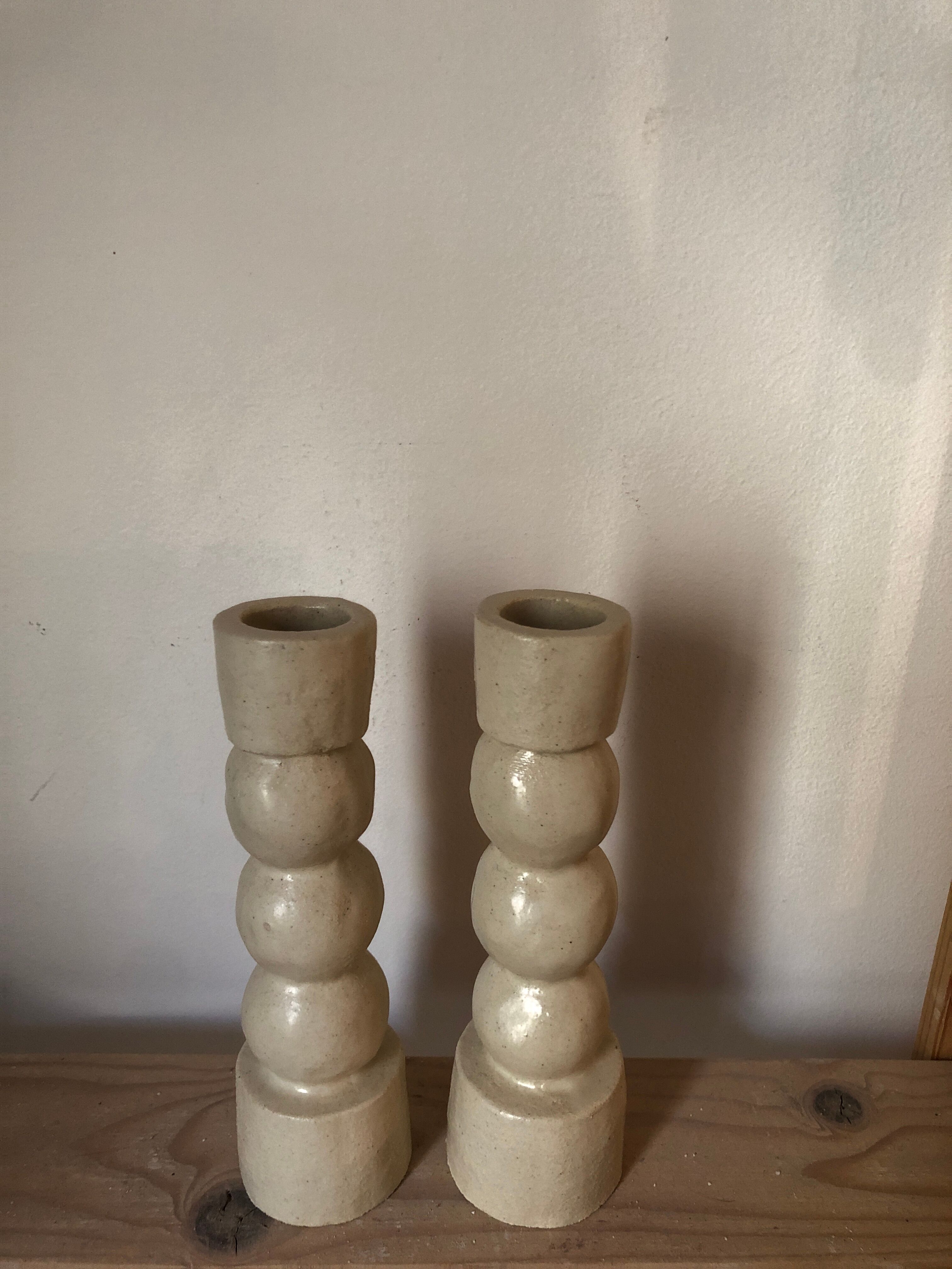 Duo totem candle holder