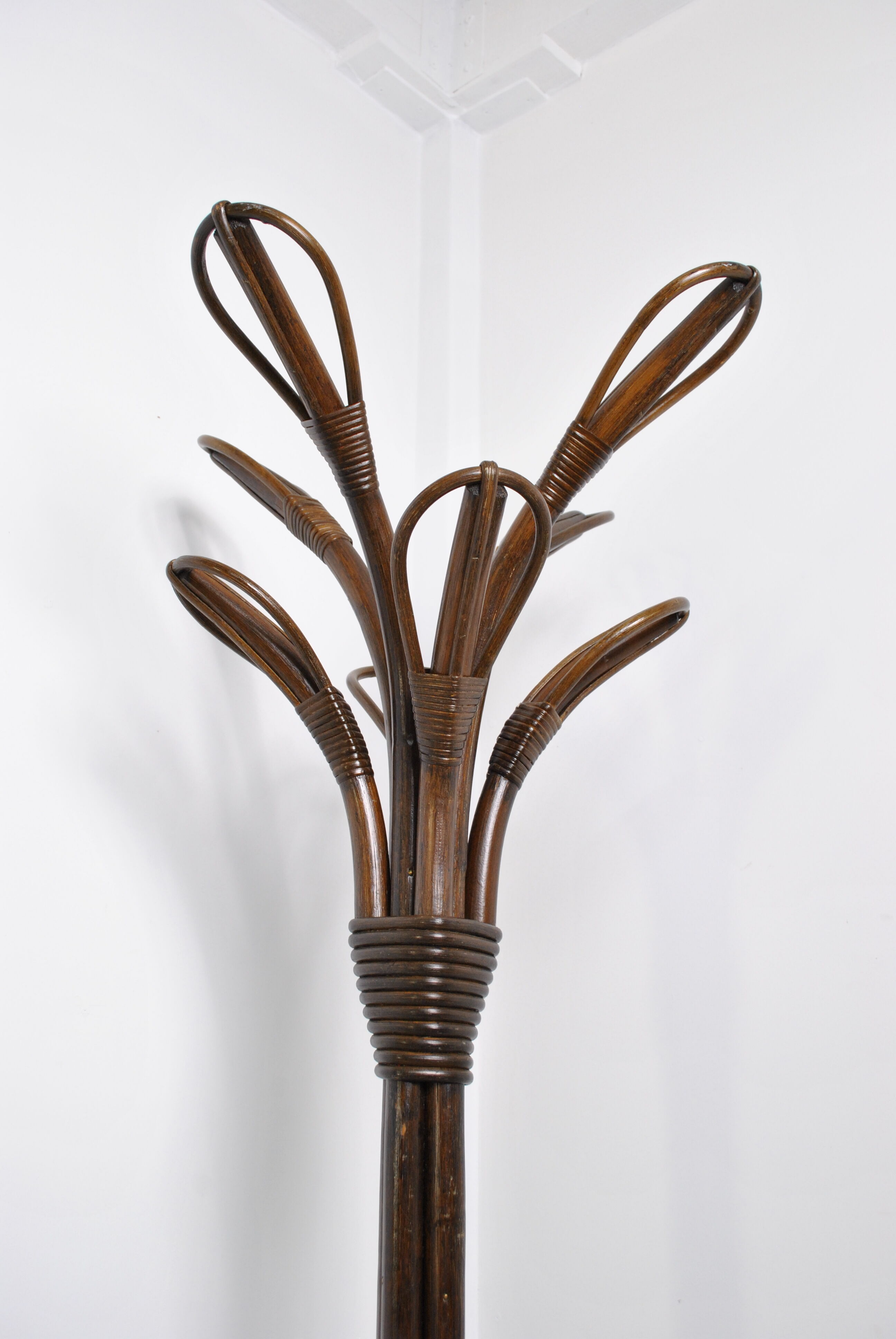 Rattan coat rack 1970