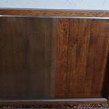 Oak wall-mounted key hotel display case