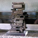 Vintage steel blade sculpture