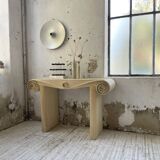 70s tropicalist rattan console