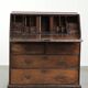 Secretary in ancient English oak from the early 18th century.