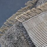 Tapis abstrait danois en laine à poils longs, années 1960