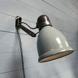 Industrial Fabrilux wall lamp with gray enamel shade