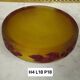 Multi-layer engraved glass bowl / ashtray – Floral decor in Art Nouveau style