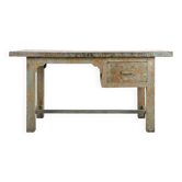 Weathered solid wood desk