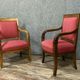 Fauteuils de bureau époque empire en acajou vers 1810  j