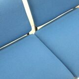 Vintage blue 3-seater sofa/set of 3 armchairs from the 1970s