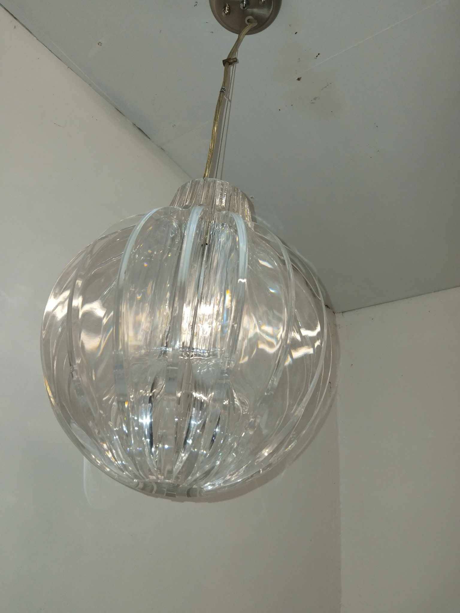 Set of 3 acrylic blade suspensions from the 70s