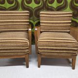 Art Deco armchair pair 1950