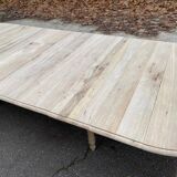 Louis Philippe extendable dining table with 8 leaves, renovated, 350cm, 19th century.