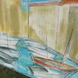 Tableau grand format Marine Port de Collioure