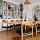 Lot de 8 chaises scandinaves palissandre skaï