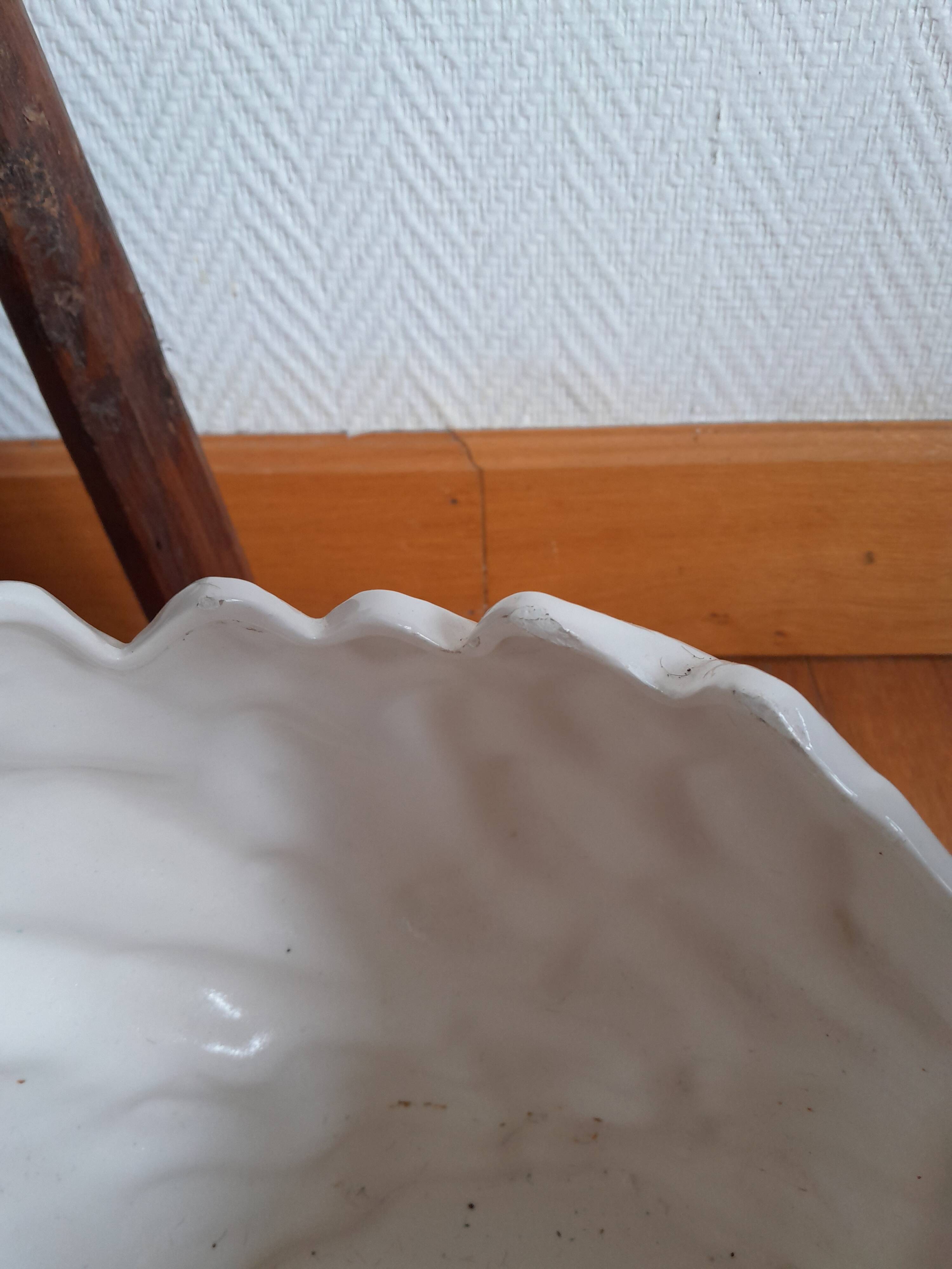 Pair of ceramic swan pot covers 1970