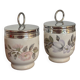 Set of two egg coddlers porcelain Royal Worcester