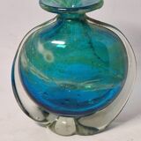 Blue vase signed MDINA Michael Harris