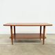 Teak coffee table with double top and ceramic insert — Scandinavian, 1960s