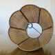 Bottle lamp in scoubidou, lampshade in rattan years 50/60