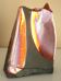 Raku ceramic vase, brutalist, gilded, design by Tony Evans