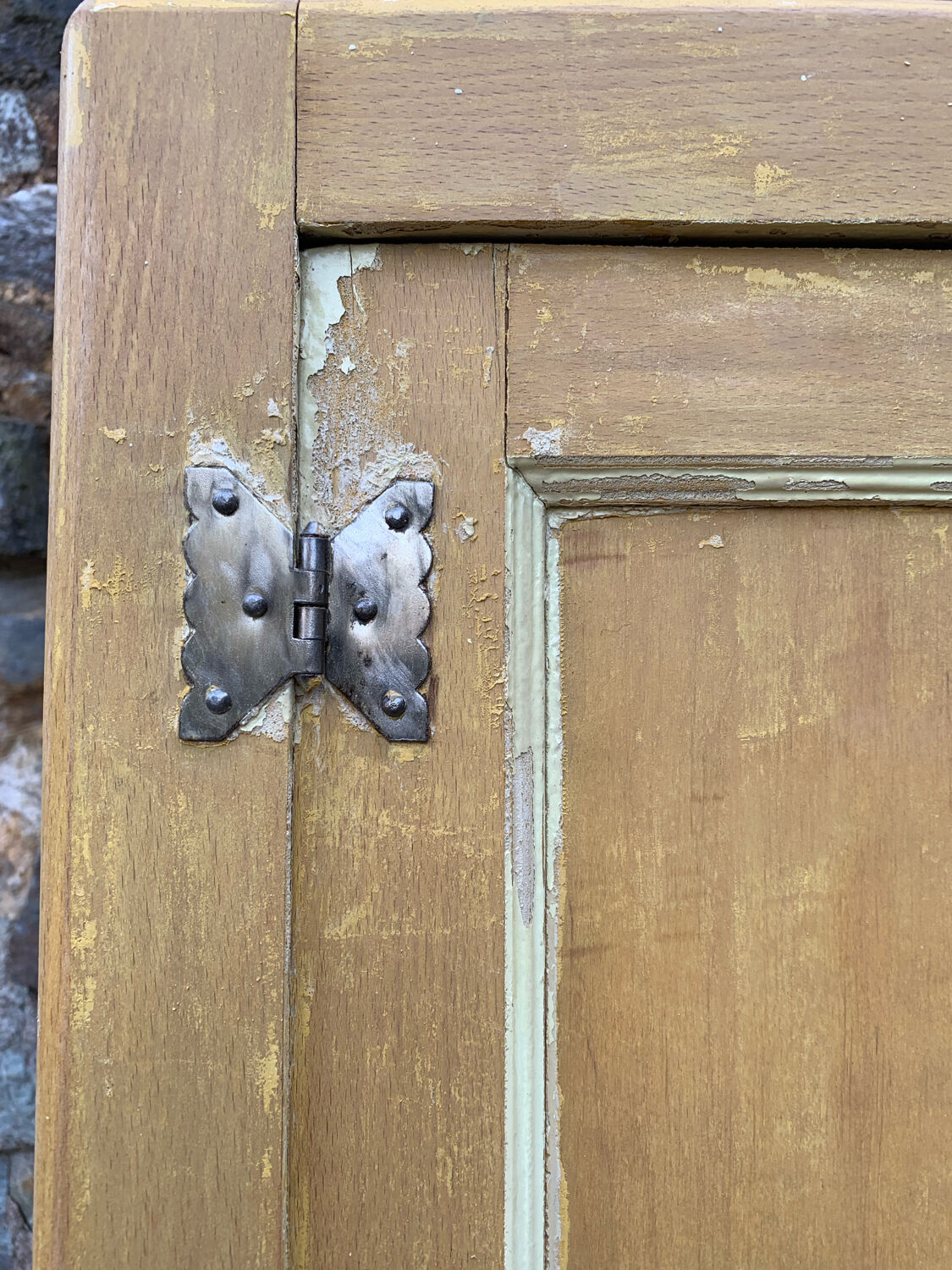 Parisian wardrobe in patinated wood