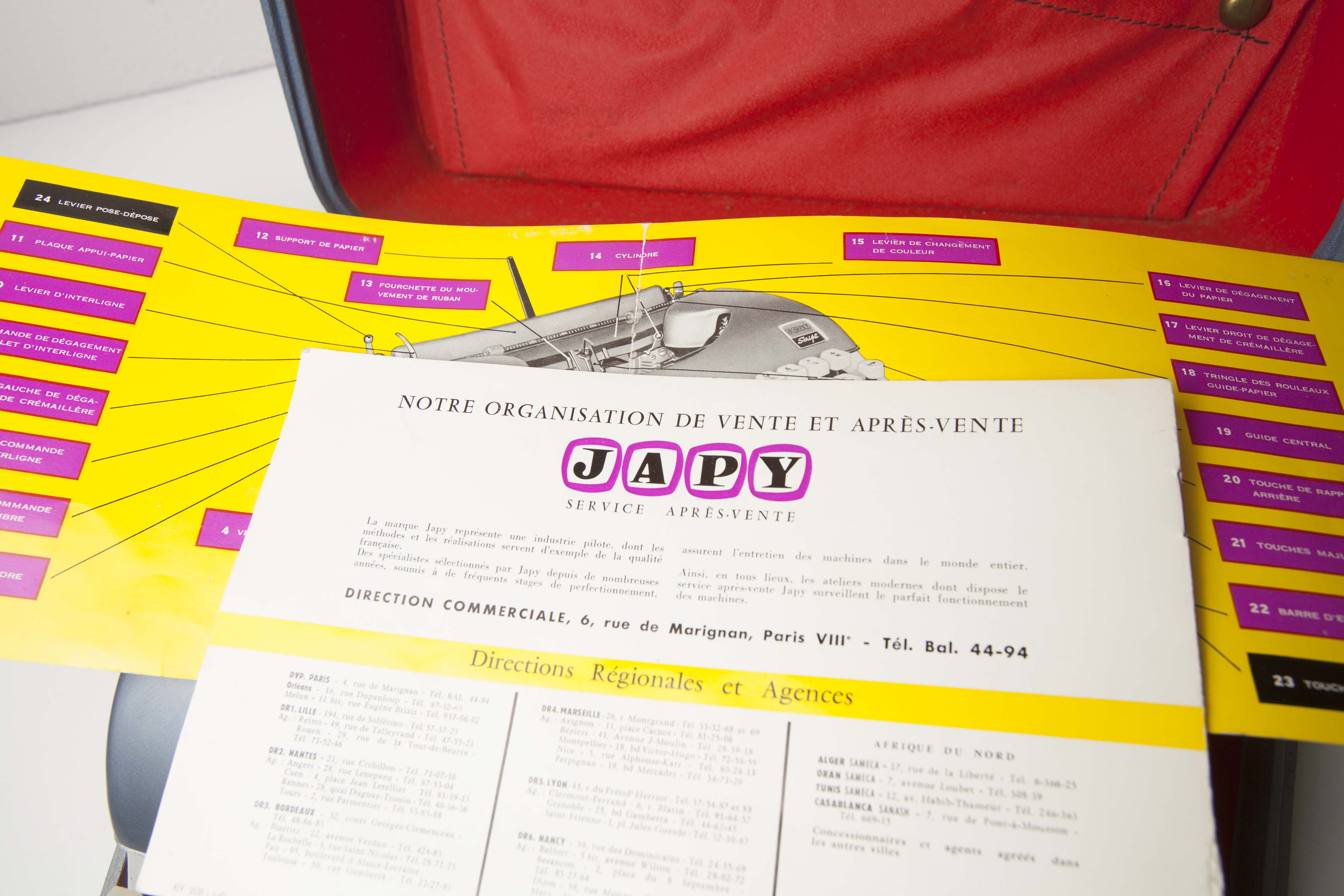 Japy Script typewriter 1960