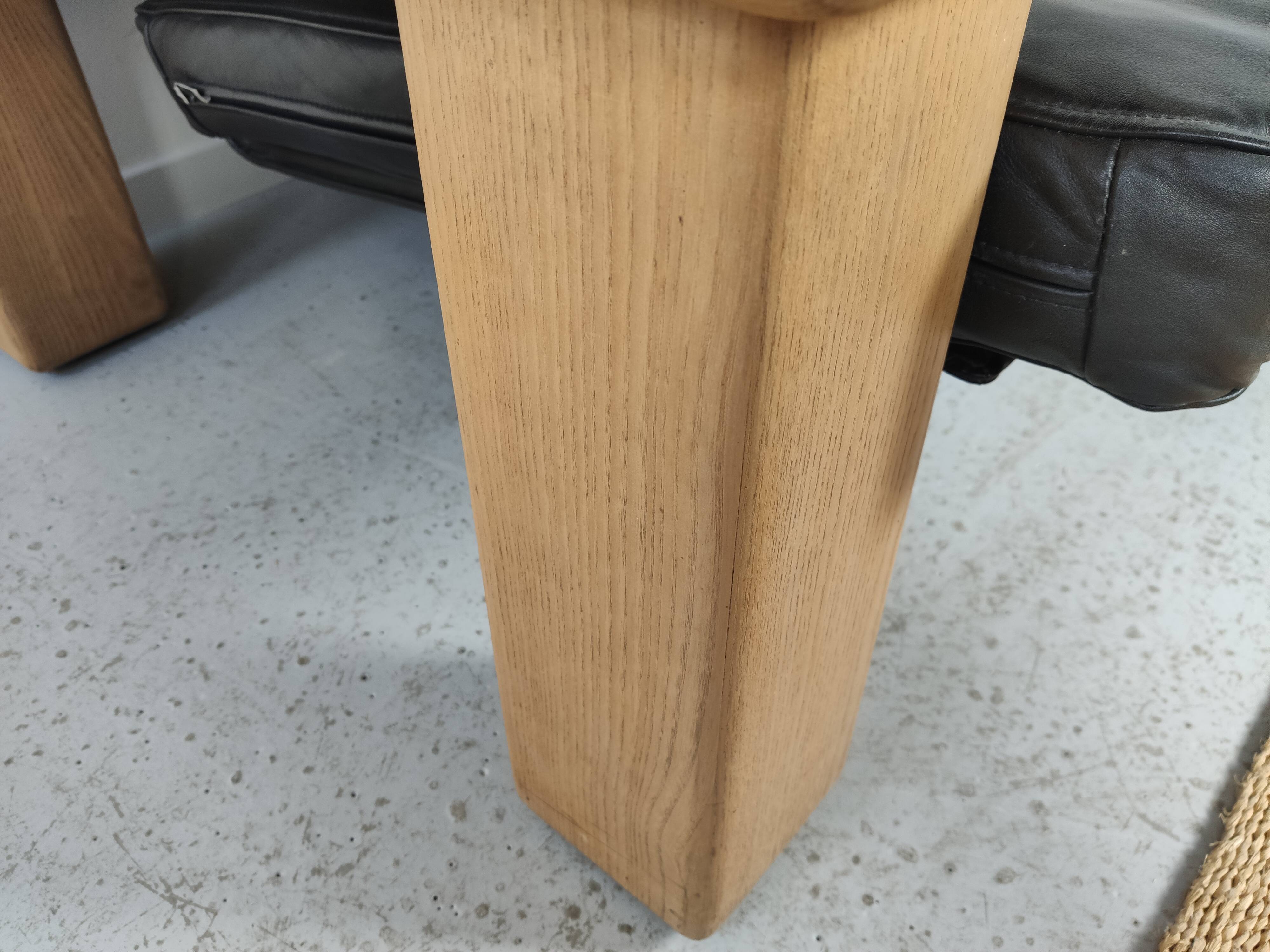 Walter Knoll leather sofa in leather and light oak, 1980