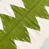 Kilim Moroccan Berber ecru with green patterns 172x103cm