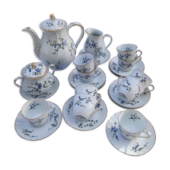 Coffee service - Bernardaud for Limoges - model " Myosotis "