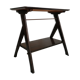 Dark wood console varnished compass feet