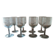Set of 8 crystal glasses from Meisenthal - Pasteur model - Empire decor