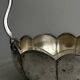 Antique glass and silver-plated metal dish