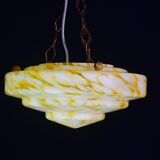 Art Deco yellow Murano glass pendant, 1950