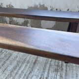 Pair of benches in walnut and solid oak 230 cm