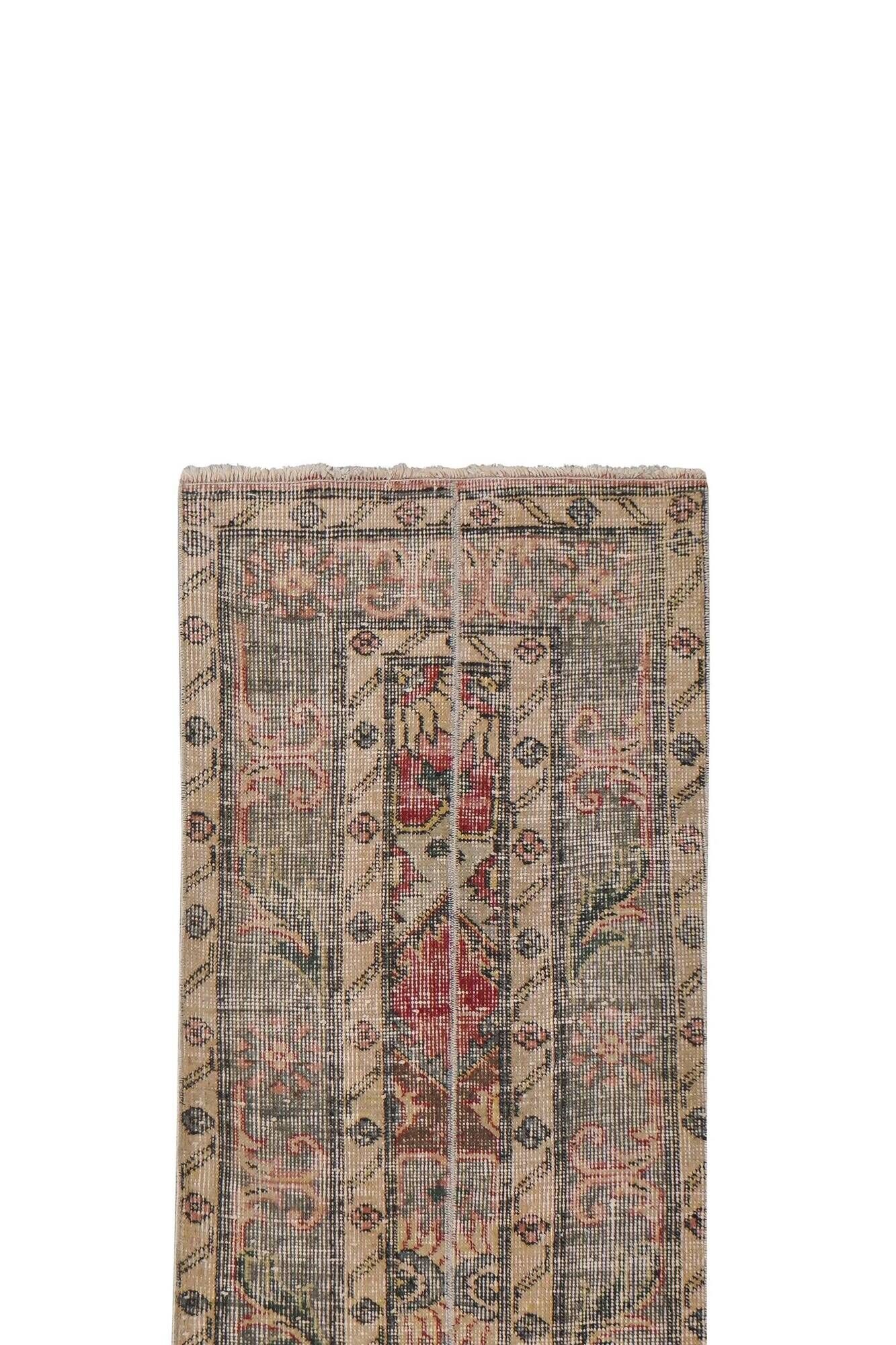 Vintage Turkish hallway rug 52x712 cm
