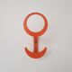 Set of Three Space Age Plastic Orange Wall Hooks by KM Austria, 1960s