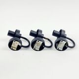 Set of 3 Vintage Glass Wall Lights from Limburg, Germany, 1970s/1980s