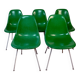 Lot de 5 chaises Eames Herman Miller en fibre de verre ve