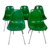 Lot de 5 chaises Eames Herman Miller en fibre de verre ve