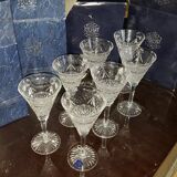 Crystal champagne flutes from the Stuart house