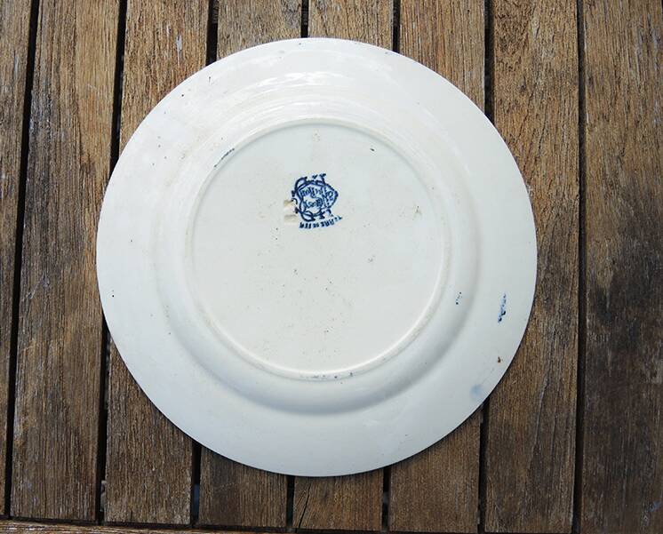 Old Iron Earth Dessert Plate HB Choisy Le Roi