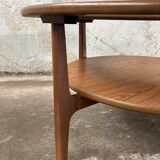 Mid-Century Retro Round Coffee Table by Schreiber 1960