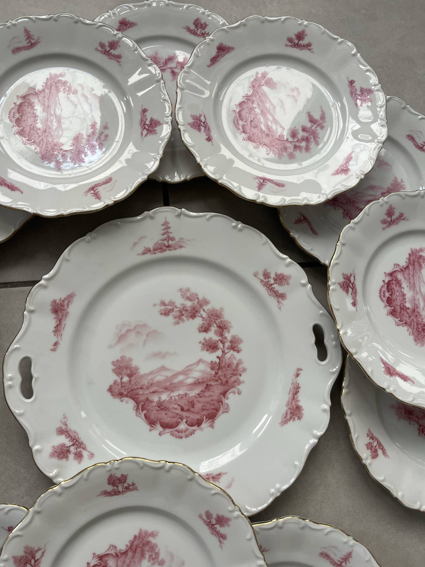Dessert service 13 pieces porcelain