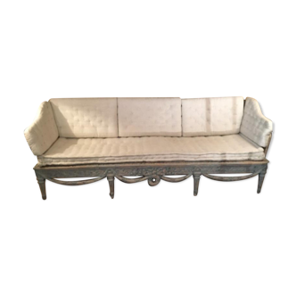 Swedish gustavian sofa original color gustavian blue