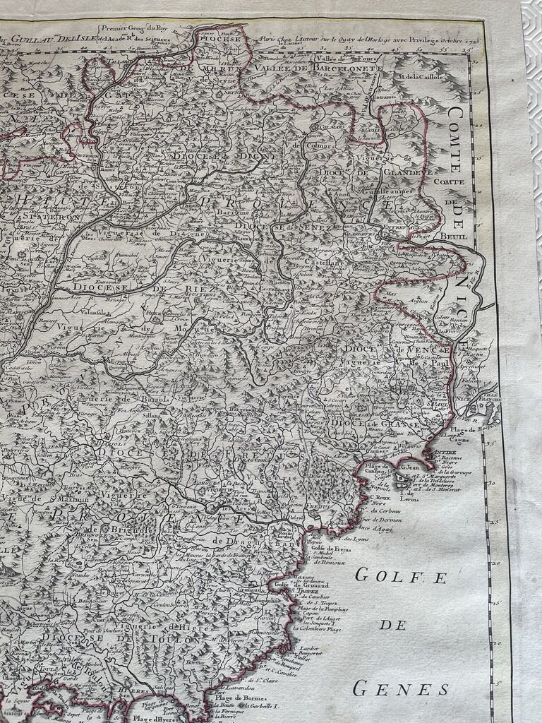 Map of Provence and adjacent territories 1715