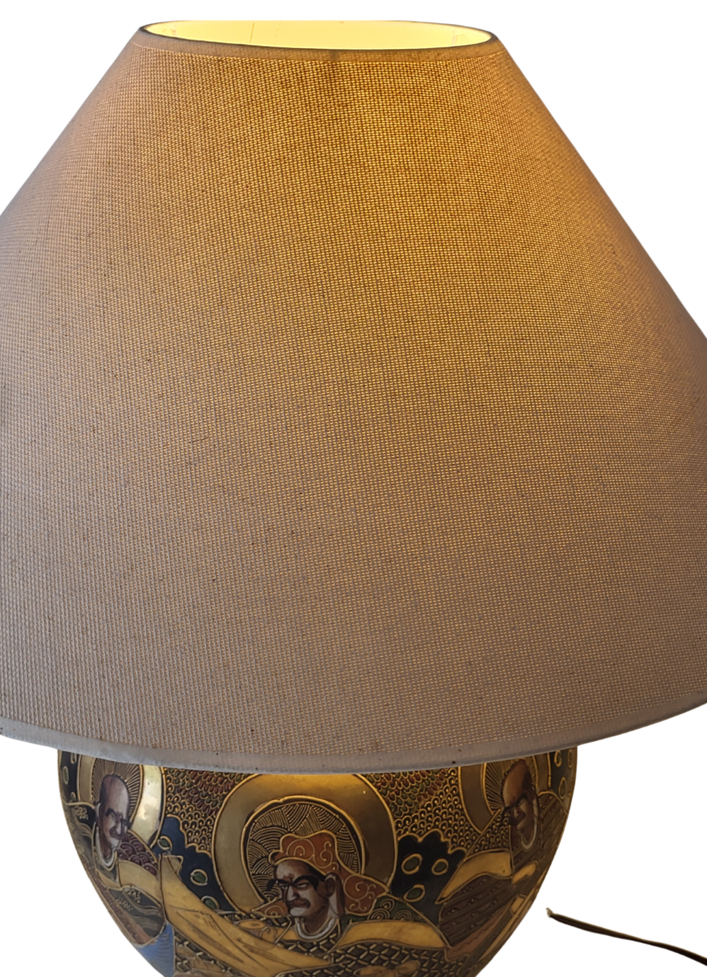 Handmade Asian style lamp in ceramic